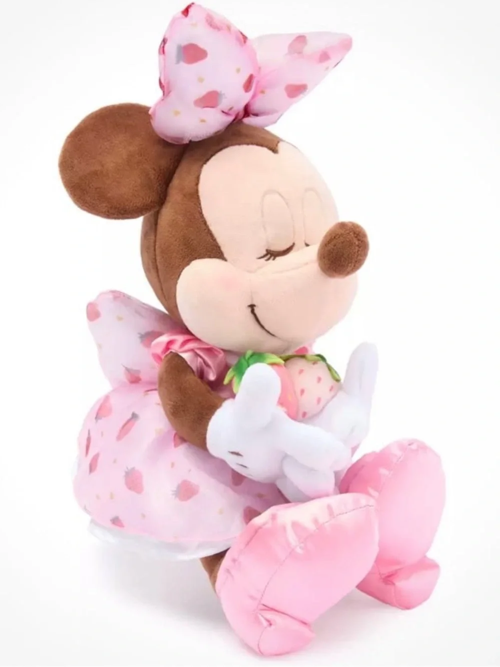 Disney Store Japan NWT Minnie Mouse Strawberry 10” Plush